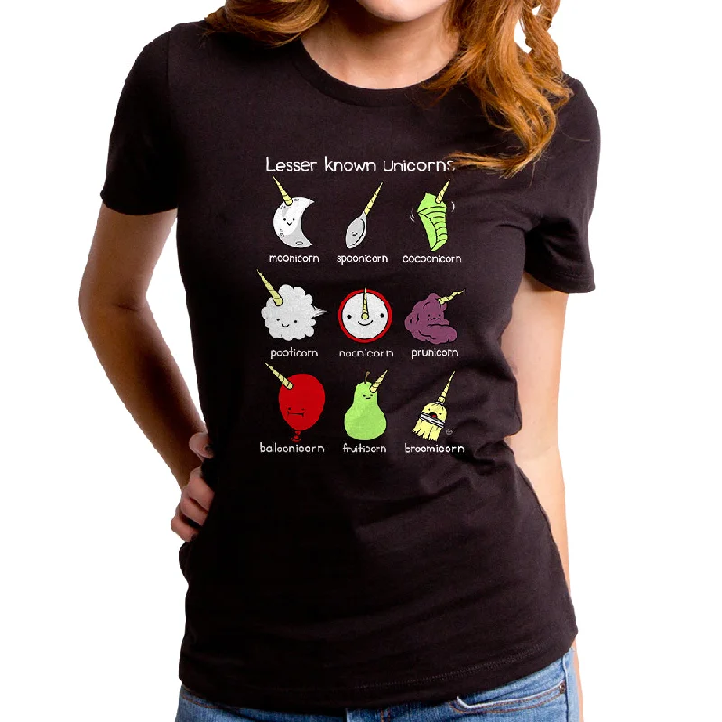 Lesser Known Unicorns Women's T-Shirt Collared Crew Neck Turtle Neck