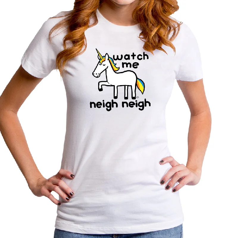 Watch Me Neigh Neigh Women's T-Shirt Sequined Glittery Shiny
