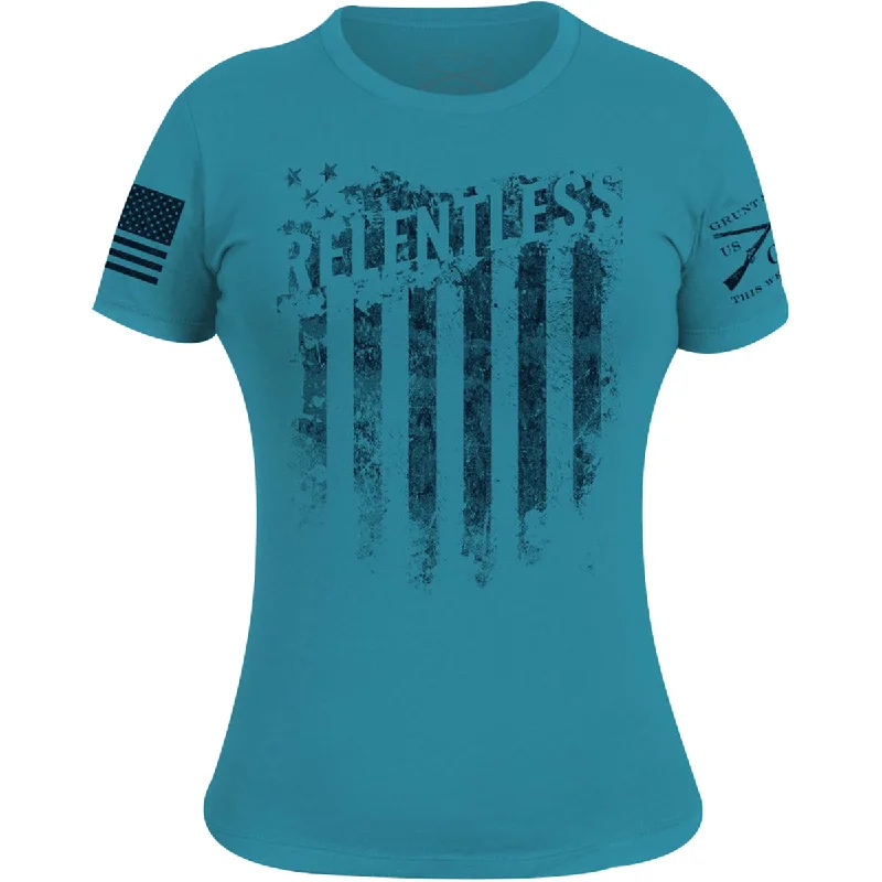 Grunt Style Women's Relentless T-Shirt - Teal Modern Contemporary Chic