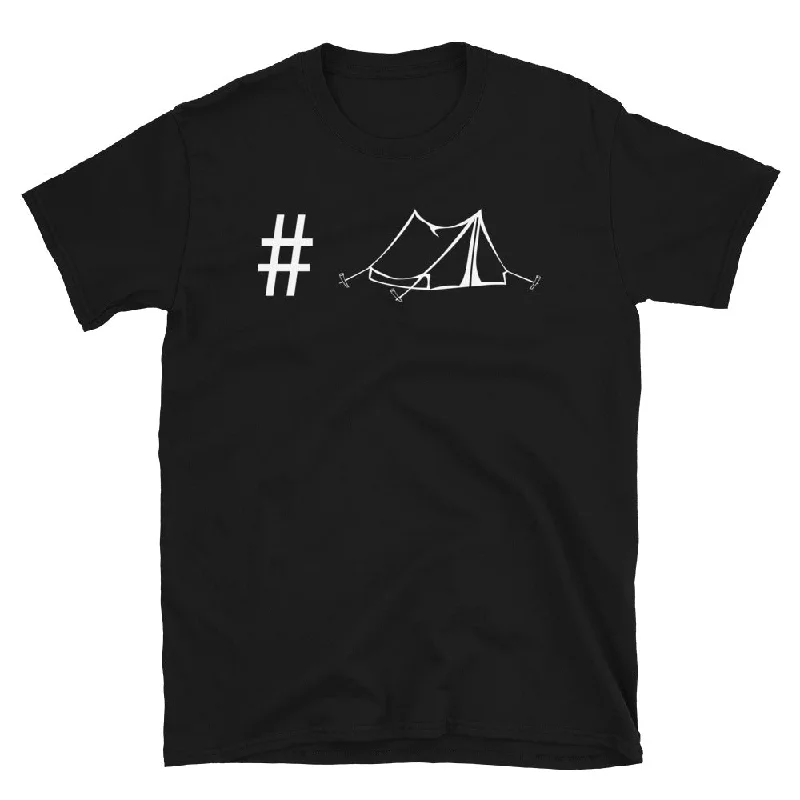 Hashtag - Campingzelt - T-Shirt (Unisex) Lace Blend Ribbed Blend Corduroy Blend