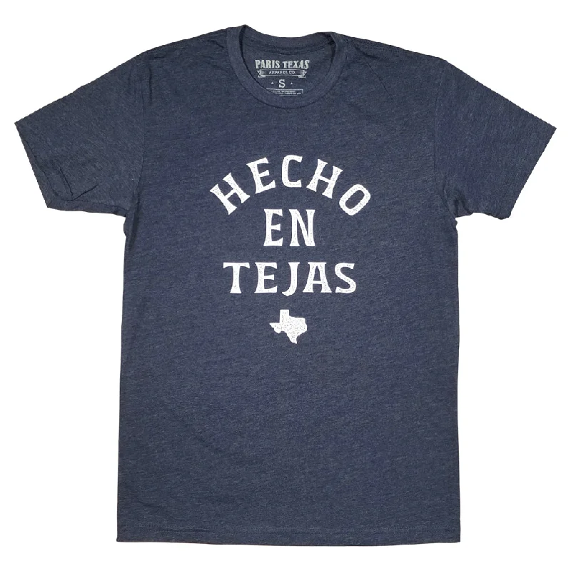 Hecho En Tejas T-Shirt - Midnight Navy Anti-Shrink Durable Soft