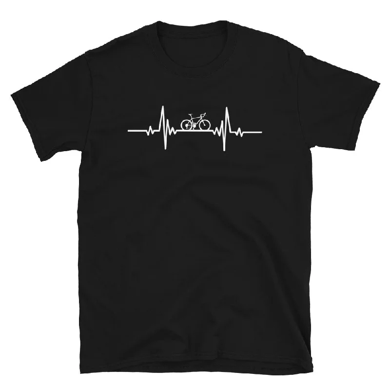Herzschlag, Klassisches Rennrad - T-Shirt (Unisex) Welt Pockets Slit Pockets
