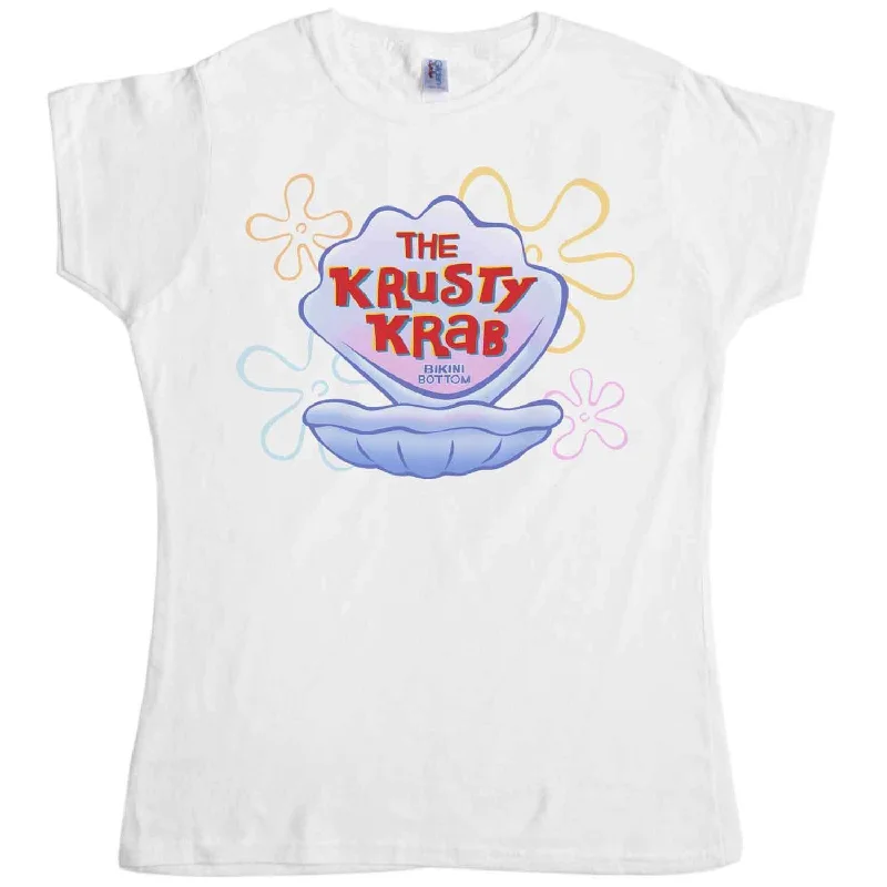 Krusty Krab Fitted Womens T-Shirt Faux Fur Fabric Real Fur Fabric Shearling Fabric