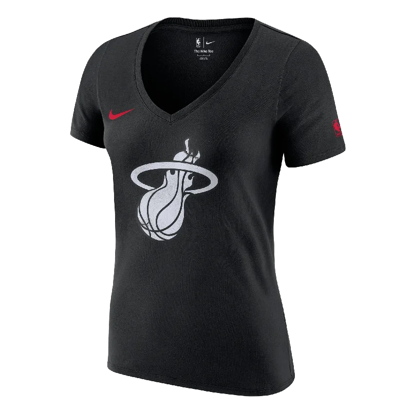 Nike HEAT Culture Logo Women's V-Neck Tee Solid Color Striped Floral