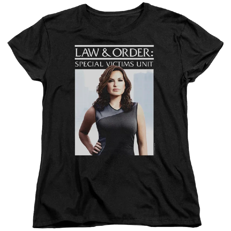 Law and Order: SVU Behind Closed Doors Women's T-Shirt Collared Crew Neck Turtle Neck