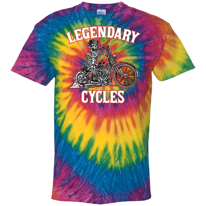 Legendary Cycles Logo Tie Dye T-Shirt Lace Blend Ribbed Blend Corduroy Blend