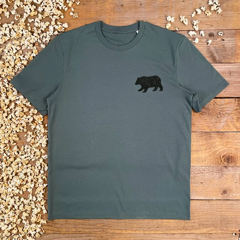 'Little Walking Bear' T-Shirt Houndstooth Herringbone Solid