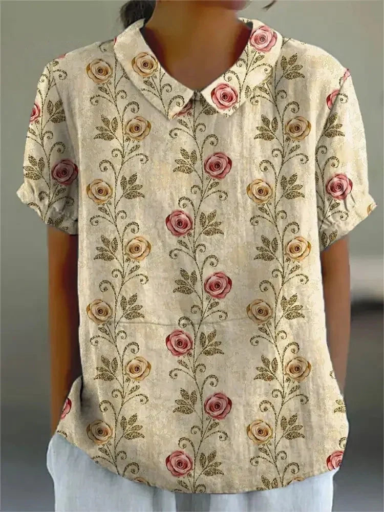 EMMA | LINEN SHIRT Front Pockets Side Pockets Patch Pockets