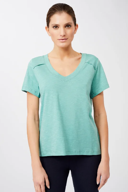 The New V-Neck Shirt Seafoam Anti-Shrink Durable Soft