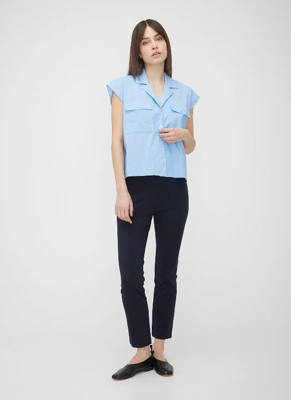 Marbella Bowling Shirt Spandex Blend Rayon Blend Denim Blend