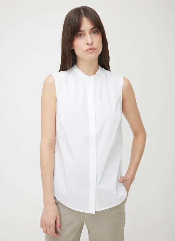 Marbella Sleeveless Poplin Shirt Satin Fabric Silk Fabric Chiffon Fabric