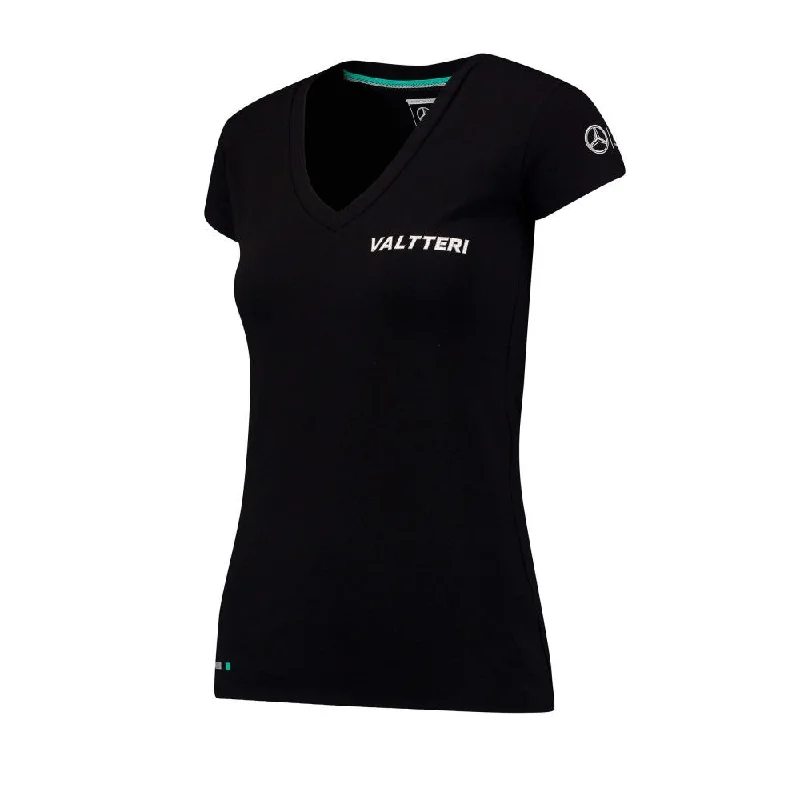 Mercedes Womens T-shirt, Valtteri Bottas 77, Black, 2017 Welt Pockets Slit Pockets Flap Pockets Mercedes Womens T-shirt, Valtteri Bottas 77, Black, 2017 Welt Pockets Slit Pockets Flap Pockets
