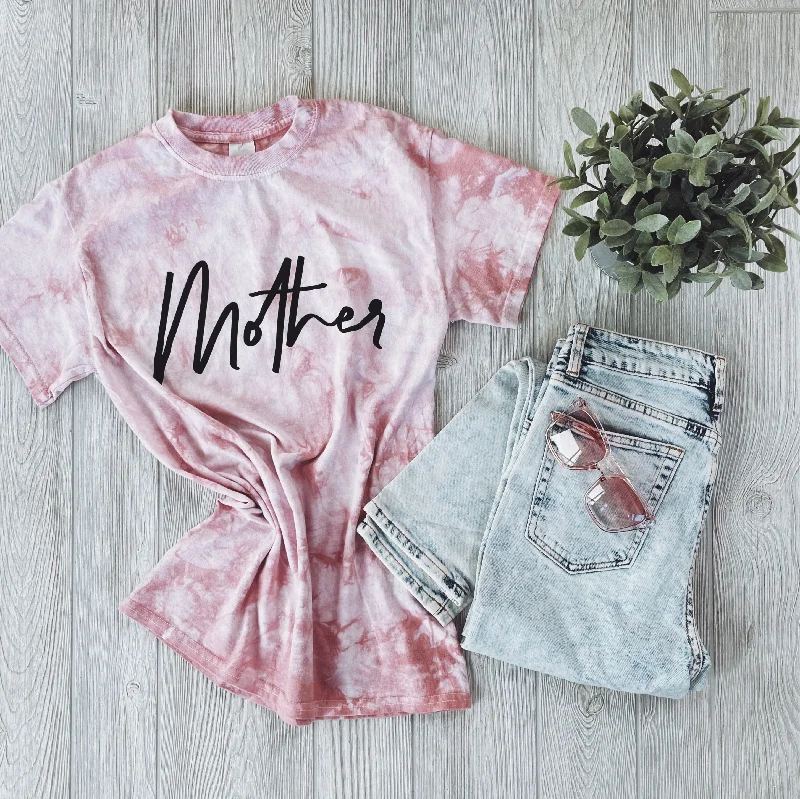 Mother Tee • Rose Gold Tie Dye Lace Blend Ribbed Blend Corduroy Blend