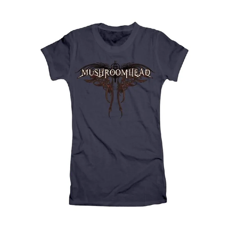 Mushroomhead Logo Women's T-Shirt Striped Floral Plaid