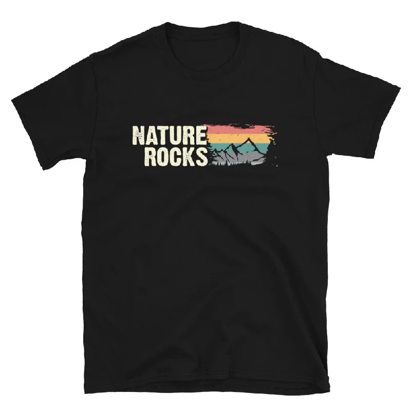 Nature Rocks - T-Shirt (Unisex) Zippered Front Buttoned Front Snap Front