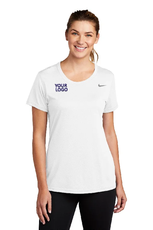 Nike Ladies Team rLegend Customized Tee's, White Mesh Blend Leather Blend Suede Blend