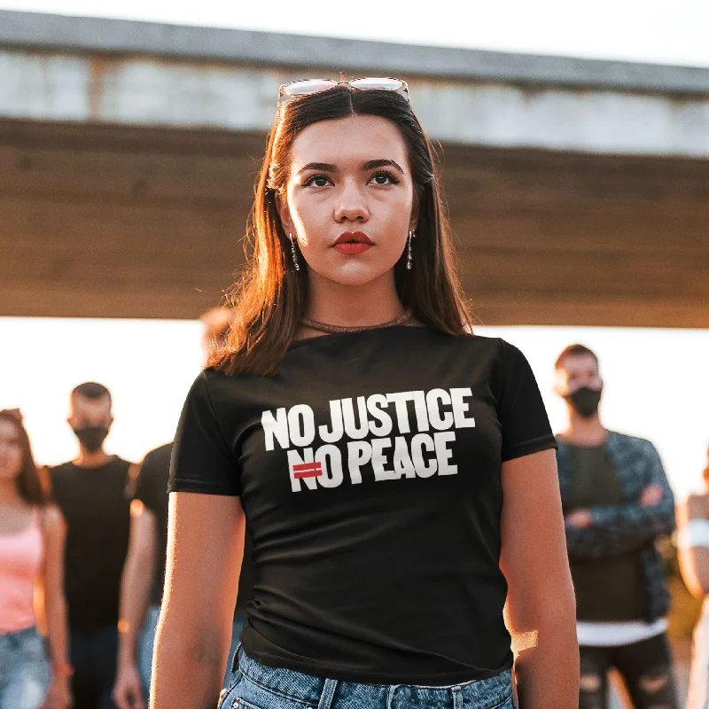 No Justice, No Peace | Unisex T-shirt Zippered Front Buttoned Front Snap Front