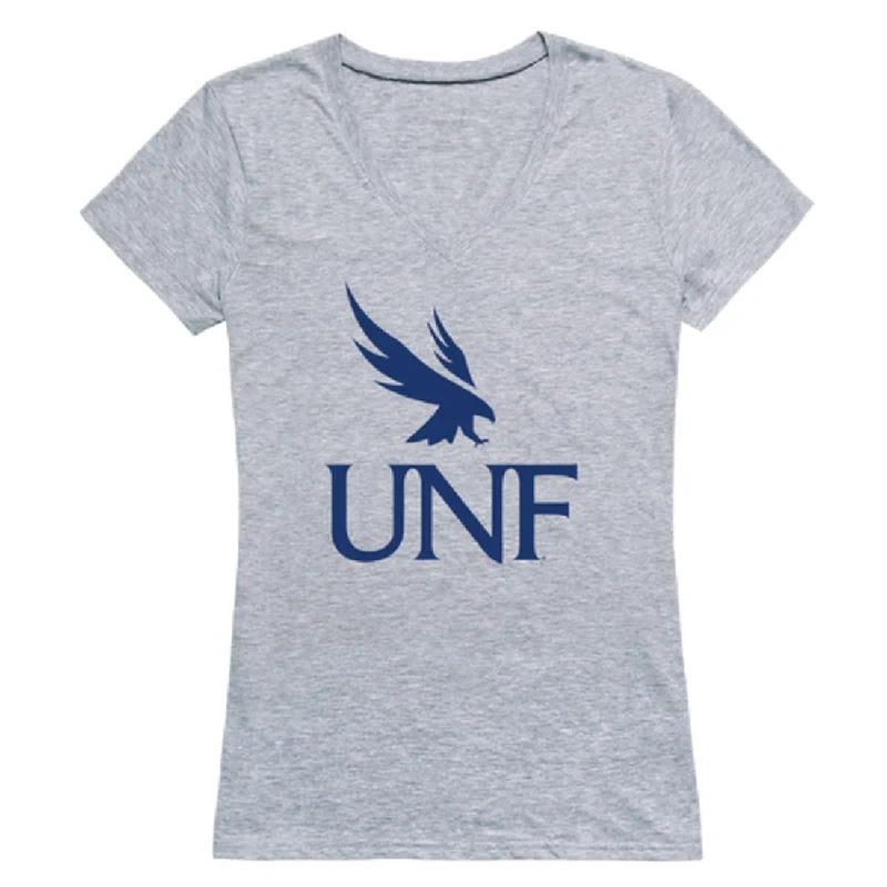 North Florida Osprey Womens Seal T-Shirt Solid Print Embellished