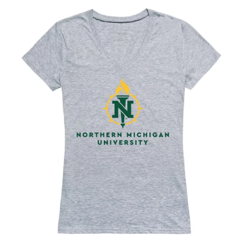 Northern Michigan Wildcats Womens Seal T-Shirt Terry Blend Velvet Blend Canvas Blend