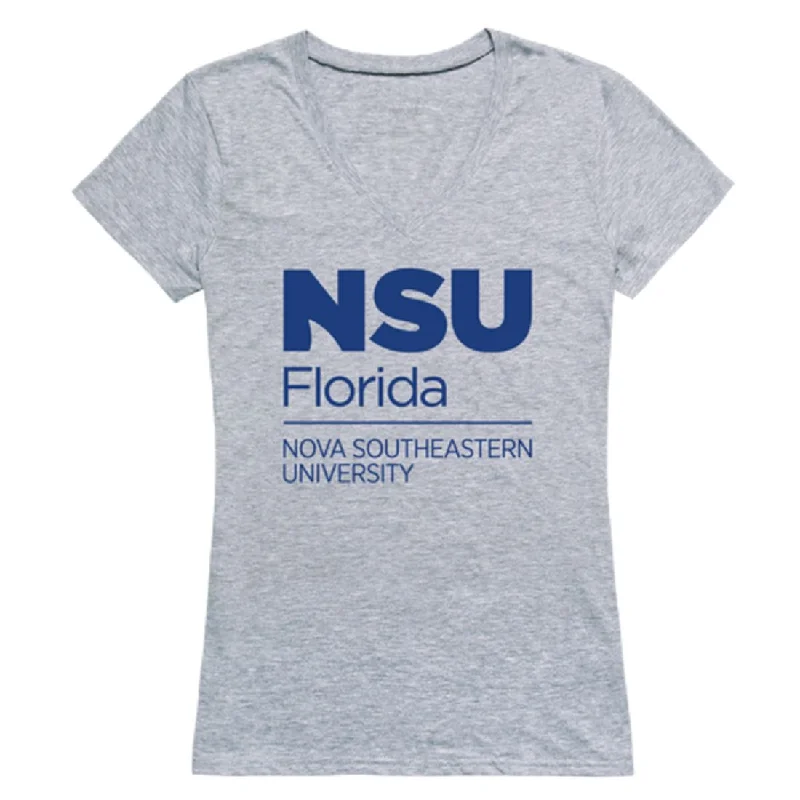 Nova Southeastern Sharks Womens Seal T-Shirt Print Jacquard Patchwork