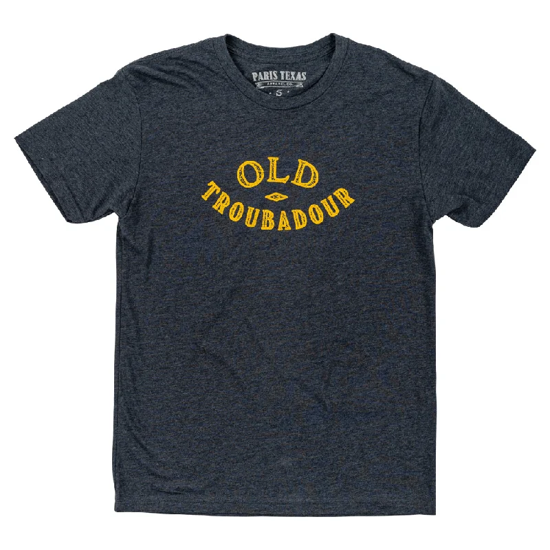 Old Troubadour T-Shirt - Charcoal Cotton Fabric Linen Fabric Terry Fabric
