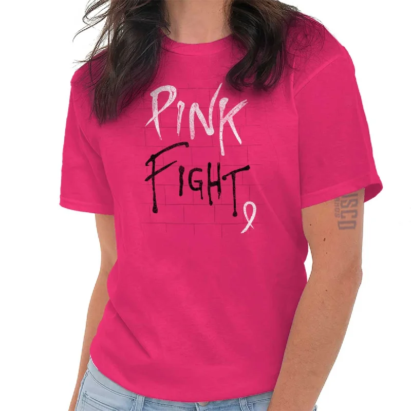 BCA Pink Fight T Shirt Spandex Blend Rayon Blend Denim Blend