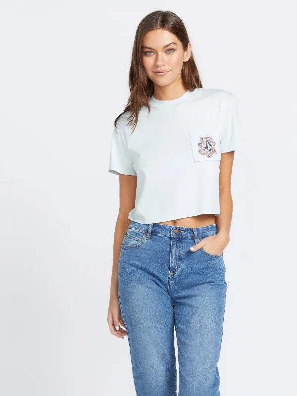 Pocket Dial Tee - Chlorine Sequined Glittery Shiny