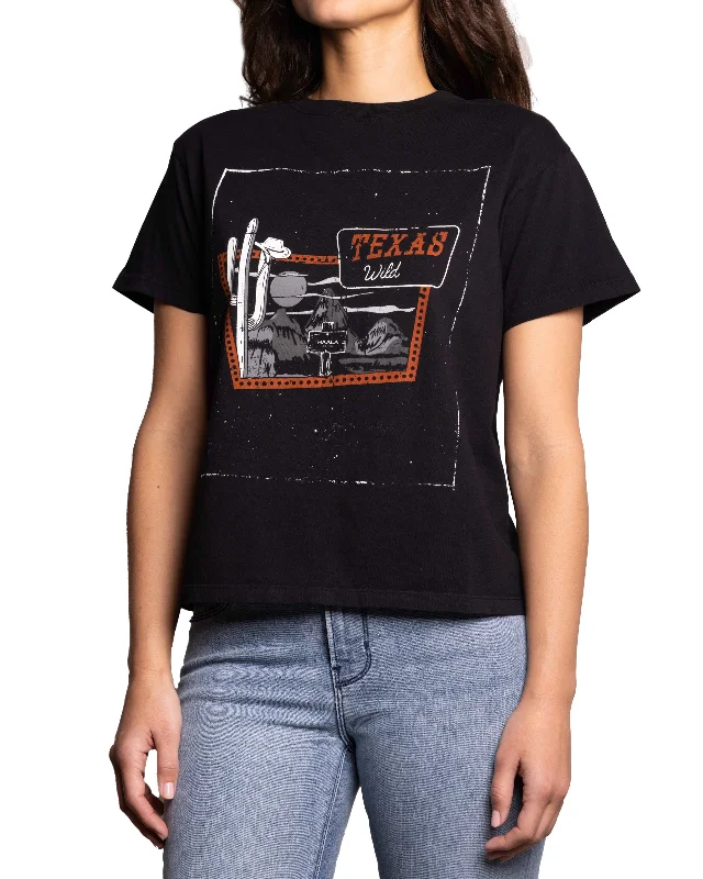 Relaxed Crew T-shirt : Texas Wild Boxy Fit Fitted Loose