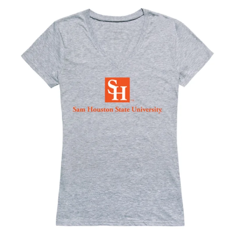 Sam Houston State University Bearkat Womens Seal T-Shirt Striped Floral Plaid