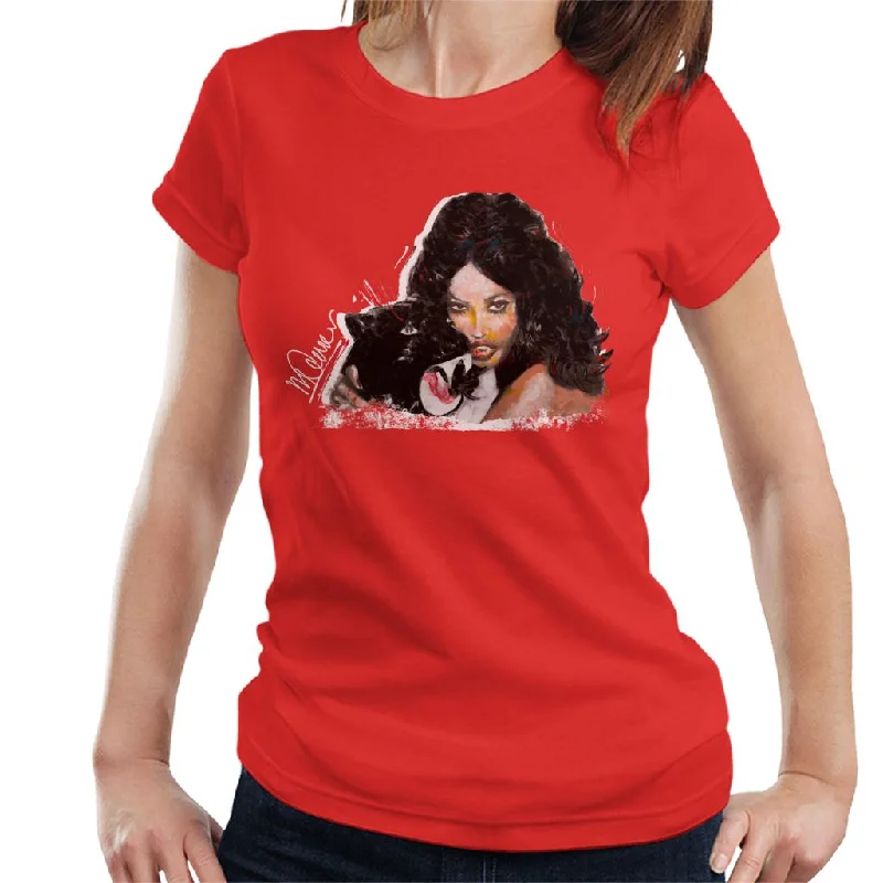 Sidney Maurer Original Portrait Of Naomi Campbell Panther Women's T-Shirt Faux Fur Fabric Real Fur Fabric Shearling Fabric Sidney Maurer Original Portrait Of Naomi Campbell Panther Women's T-Shirt Faux Fur Fabric Real Fur Fabric Shearling Fabric