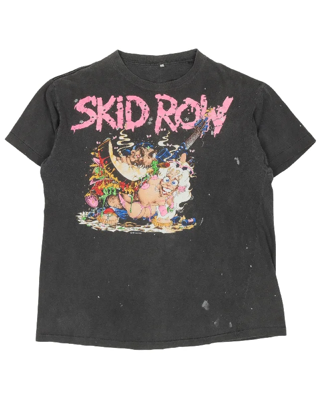 Skid Row T-Shirt Mesh Blend Leather Blend Suede Blend