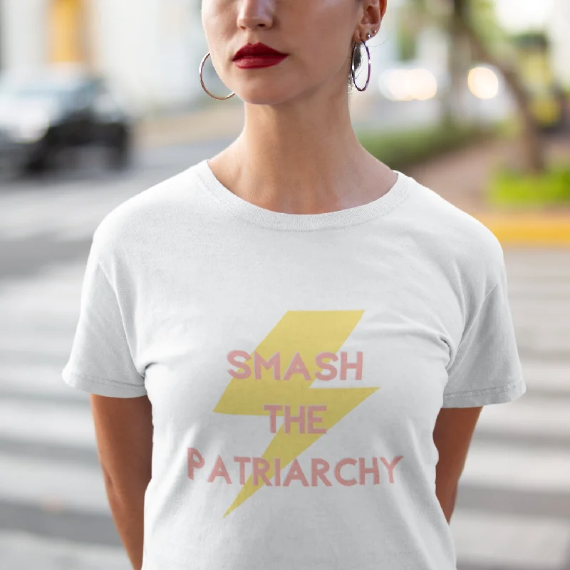 Smash the Patriarchy Lightning Bolt Unisex T-Shirt Polka Dot Checkered Tartan