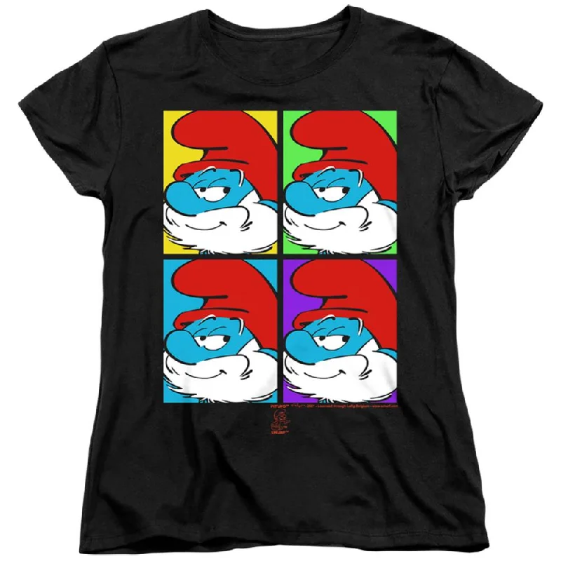 Smurfs Tiles Women's 18/1 Cotton Short-Sleeve T-Shirt Modern Contemporary Chic