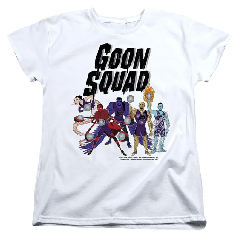 Space Jam Goon Squad Group Women's 18/1 Cotton Short-Sleeve T-Shirt Chenille Blend Fleece Blend Nylon Blend