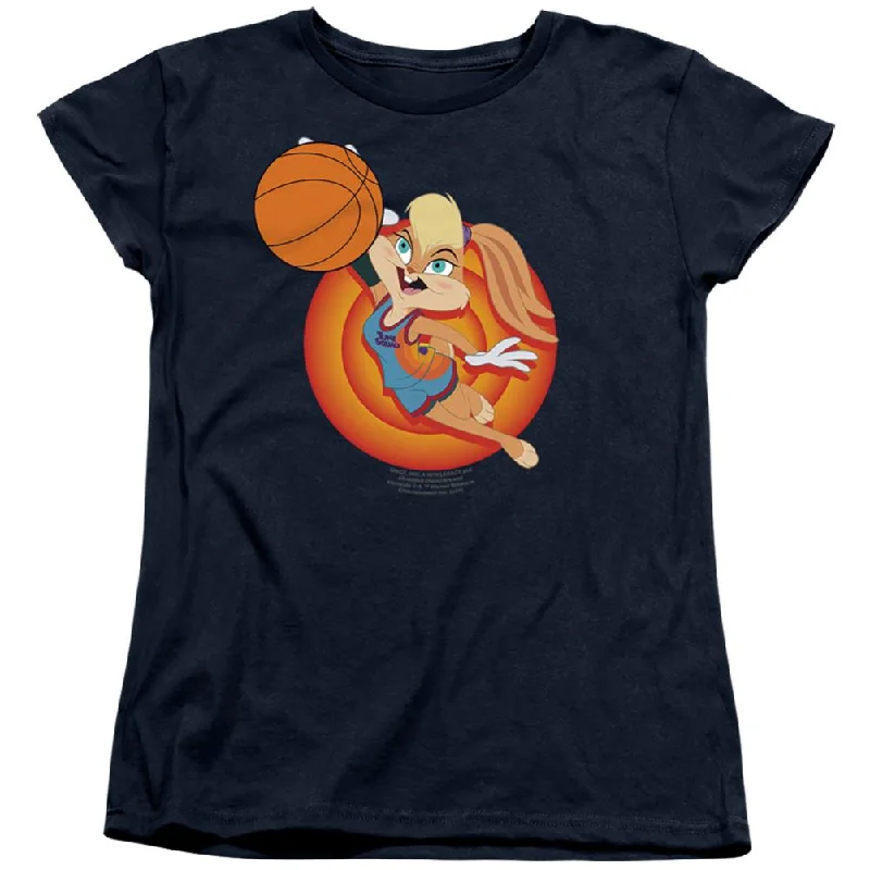Space Jam Lola Slam Women's 18/1 Cotton Short-Sleeve T-Shirt Machine Wash Dry Clean Hand Wash