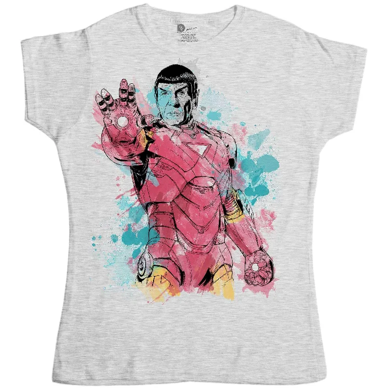 Stark Trek Womens T-Shirt Wool Fabric Cashmere Fabric Tweed Fabric