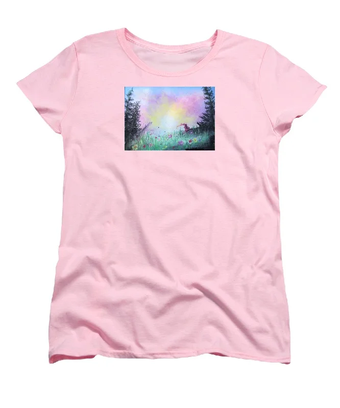 Sun Burst - Women's T-Shirt (Standard Fit) Sequined Glittery Shiny