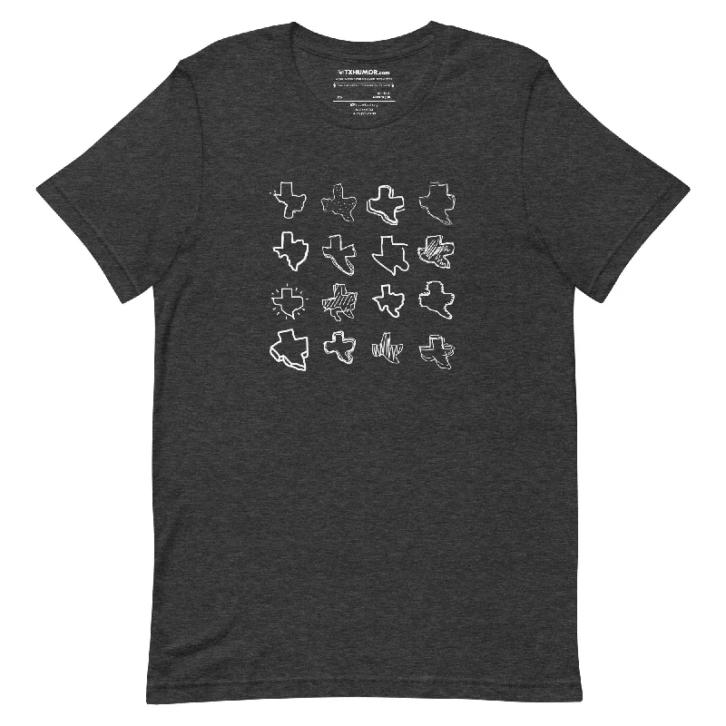 Texas Doodles T-shirt Front Pockets Side Pockets Patch Pockets