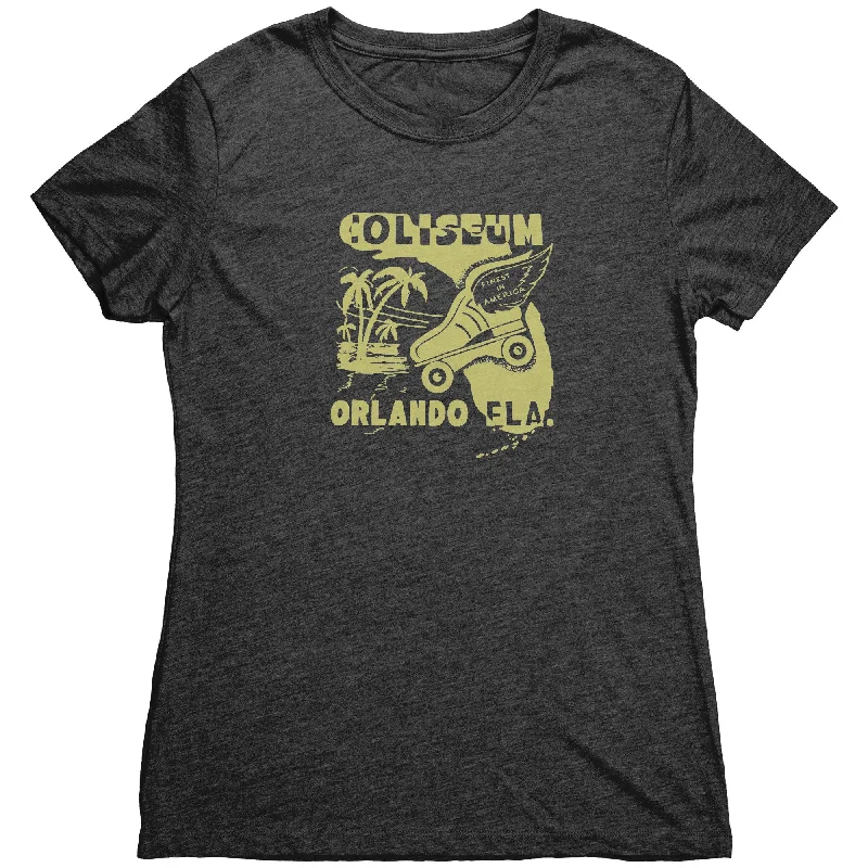 The Coliseum "Roller Follies" Women's Tri-blend Tee Cozy Warm Stylish