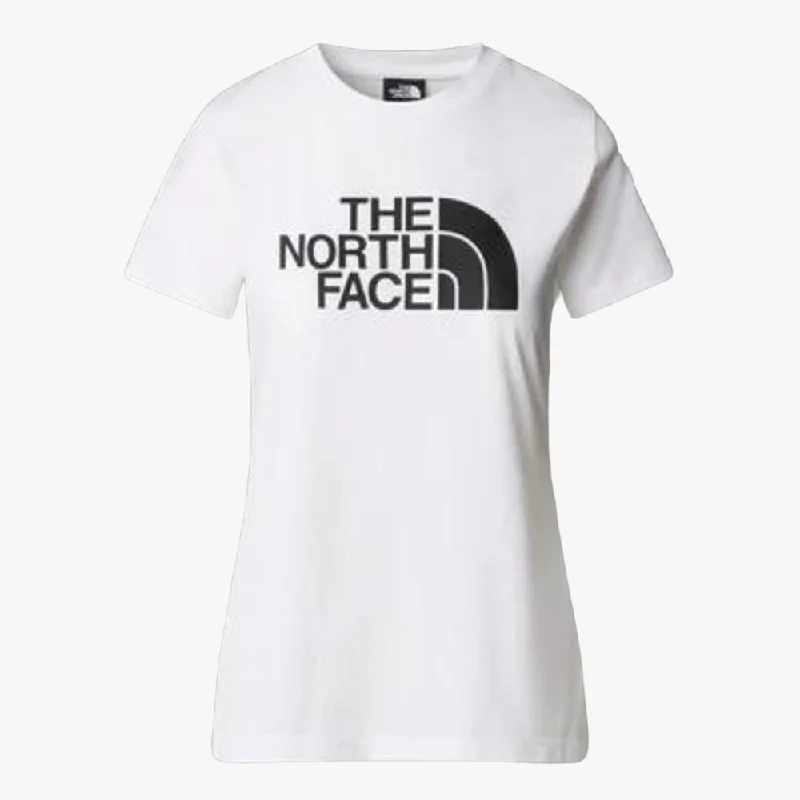 The North Face Womens Easy Short Sleeve Tee White Welt Pockets Slit Pockets Flap Pockets