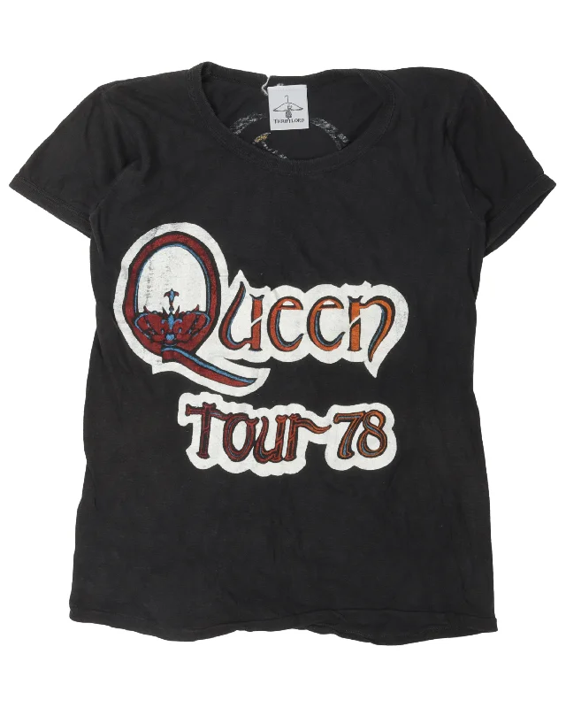 Queen 81' Tour T-Shirt Zippered Front Buttoned Front Snap Front