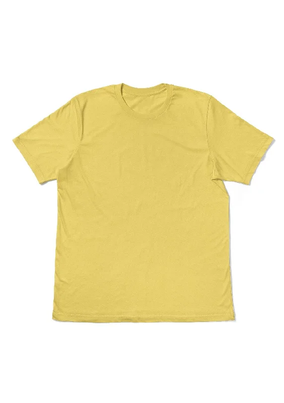 Perfect TShirt Co Womens Original Boyfriend T-Shirt - Maize Yellow Print Jacquard Patchwork