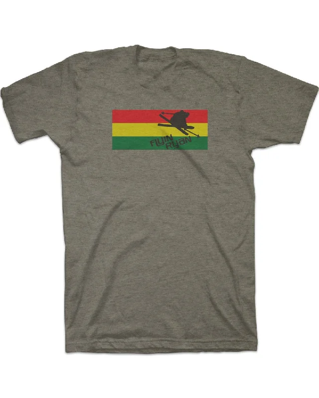 Women's Flyin Ryan Rasta Flag Tee - Smoke Machine Wash Dry Clean Hand Wash