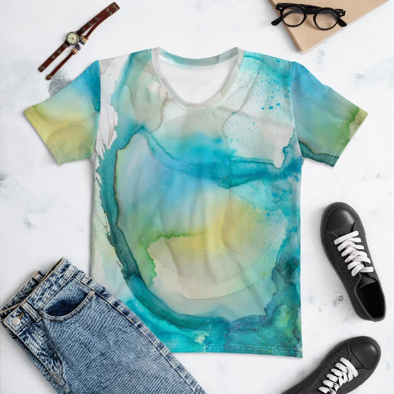 Women's T-shirt "Serenity - Aqua" Casual Formal Business