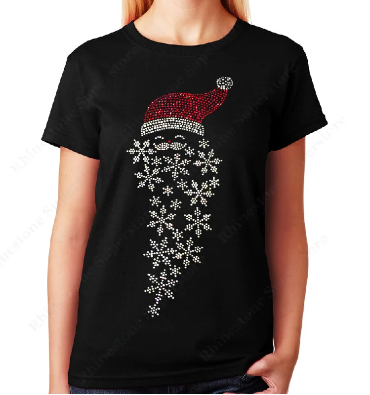 Women's / Unisex T-Shirt with Santa Hat with Snowflakes in Rhinestones Graphic T-Shirt Round Neck Polyester