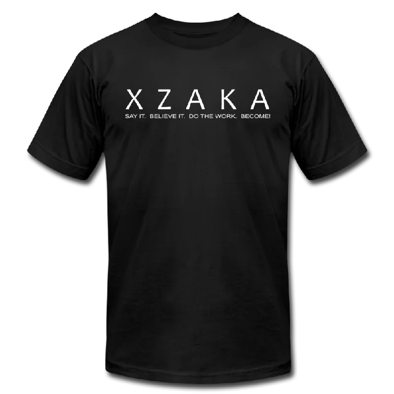 XZAKA Women "Say It" Motivational T-shirt - W5160 Hooded Caped Shawl Collar