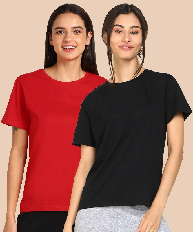 Womens Regular Fit  Combo Solid Tshirt Mesh Canvas Denim