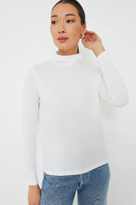 Clean Jersey Turtleneck Bright Color Jersey Top
