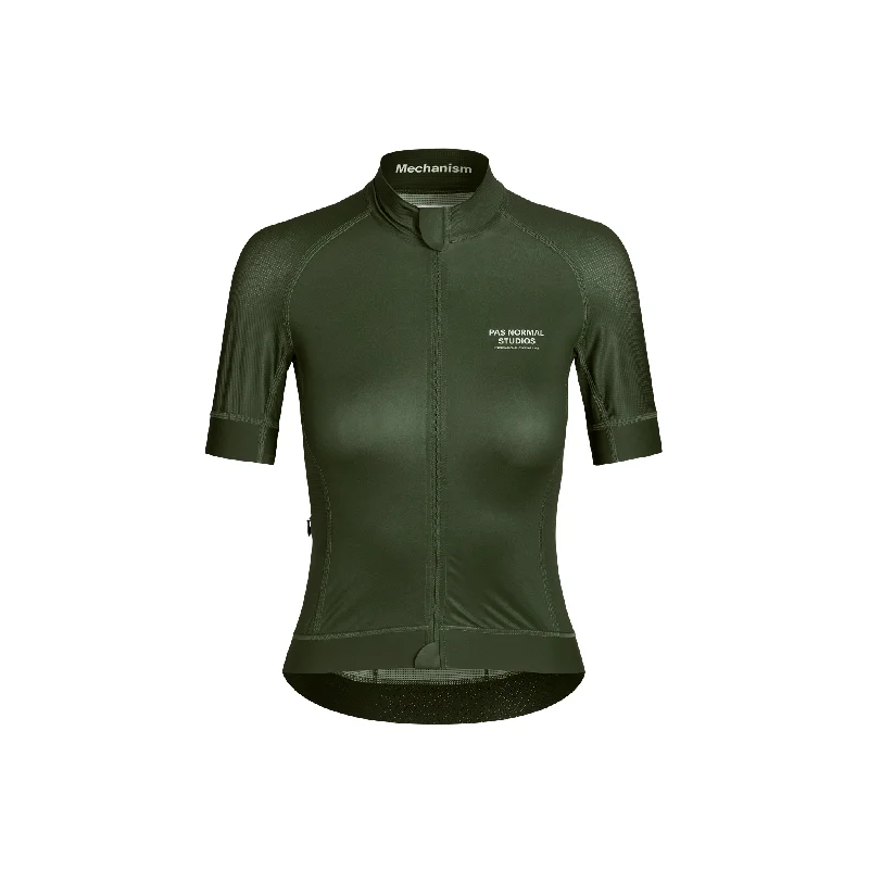 Women's Mechanism Jersey - Dark Olive Designer Jersey Tee