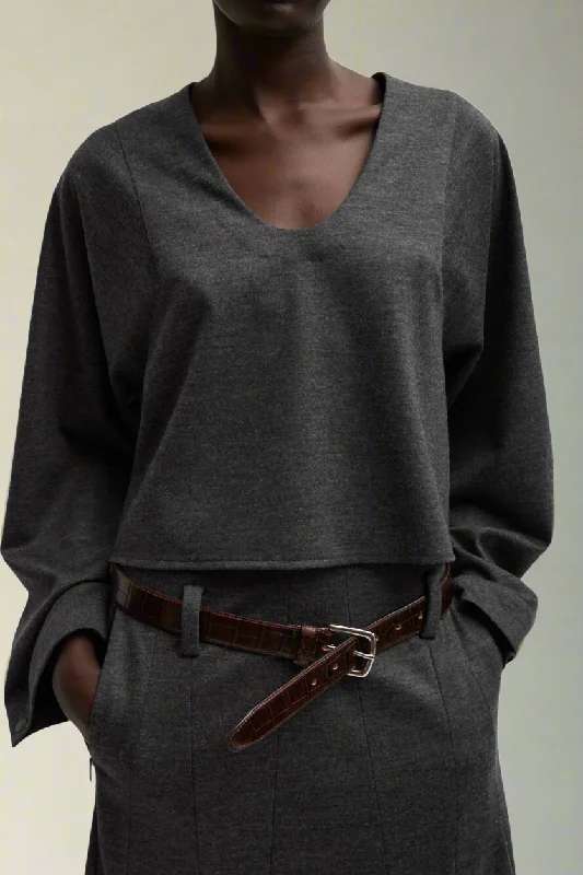 Melange Jersey Top Dark Color Jersey Shirt